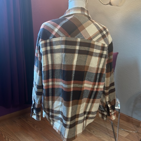 Flannel shirt, sz L, Natural reflections, brown - Picture 4 of 5